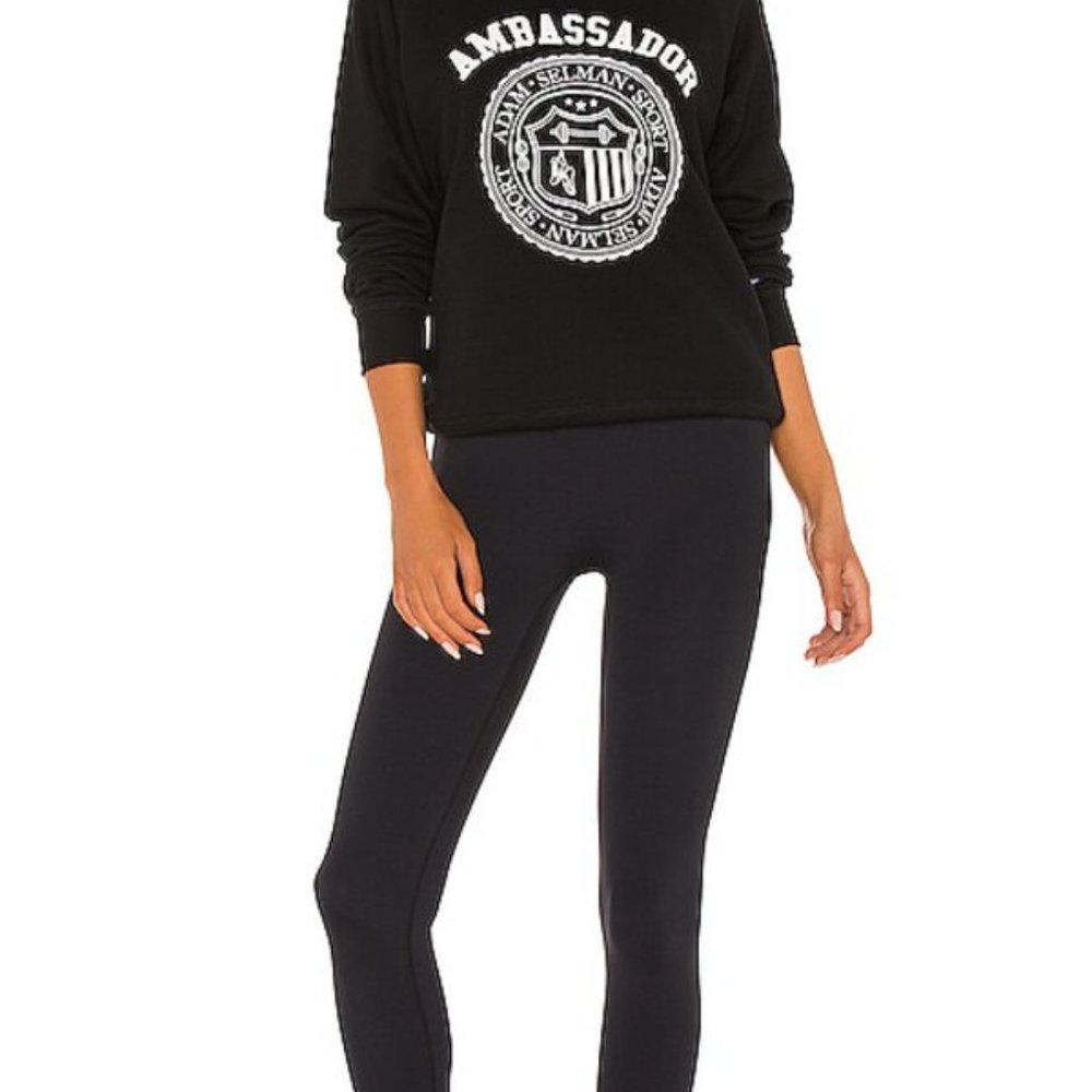 Adam Selman Sport Ambassador Sweatshirt Size S NWT 150 black white